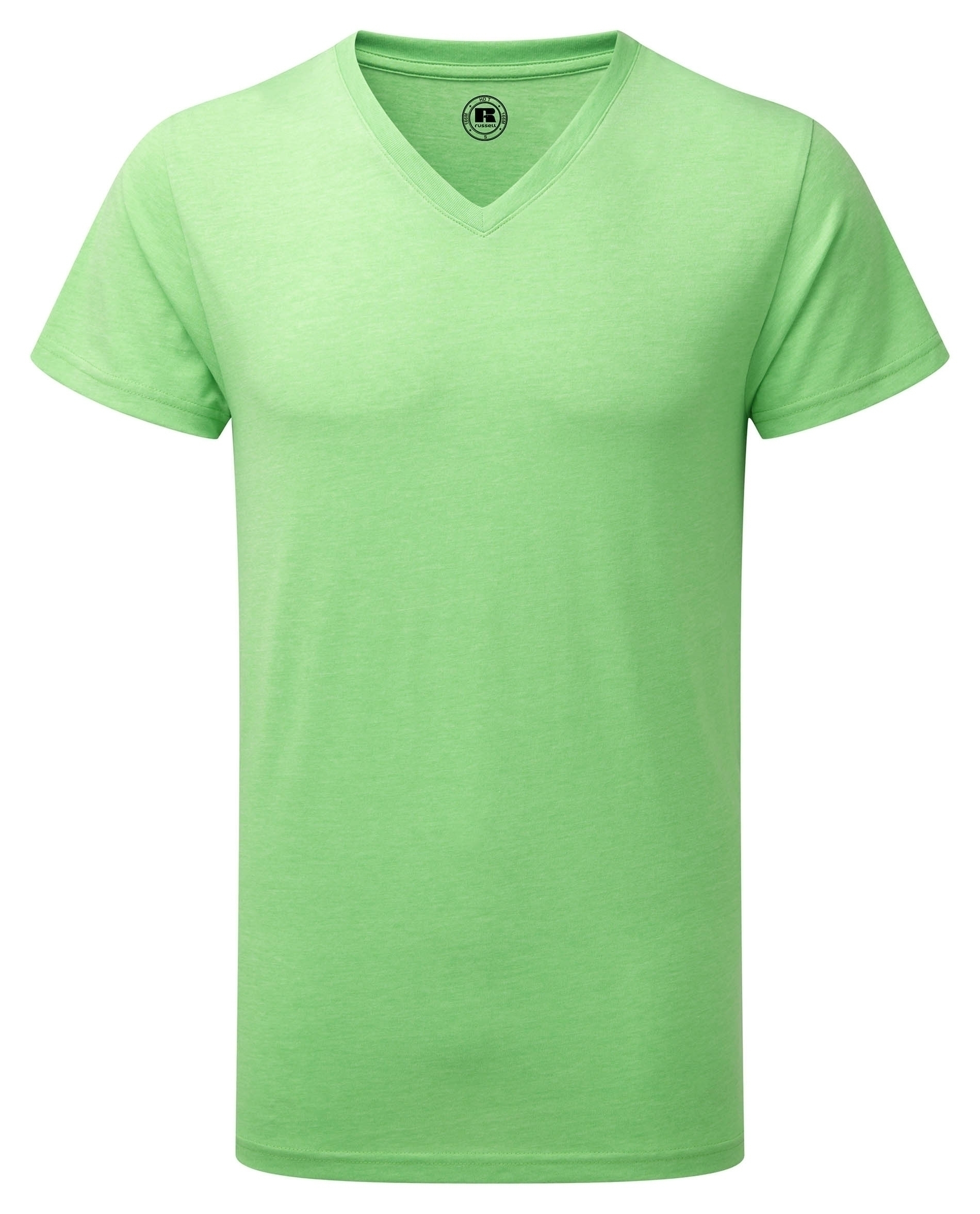 T-shirt Homme Col V HD Green Marl Vert, à personnaliser avec le logo de votre club. T-shirt Homme Col V HD Green Marl Vert