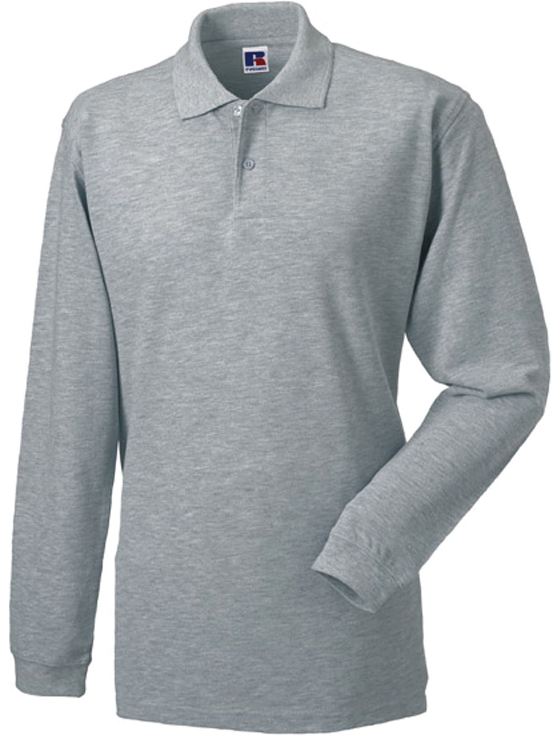 POLO MANCHES LONGUES CLASSIC Light Oxford Gris, à personnaliser avec le logo de votre club. POLO MANCHES LONGUES CLASSIC Light Oxford Gris