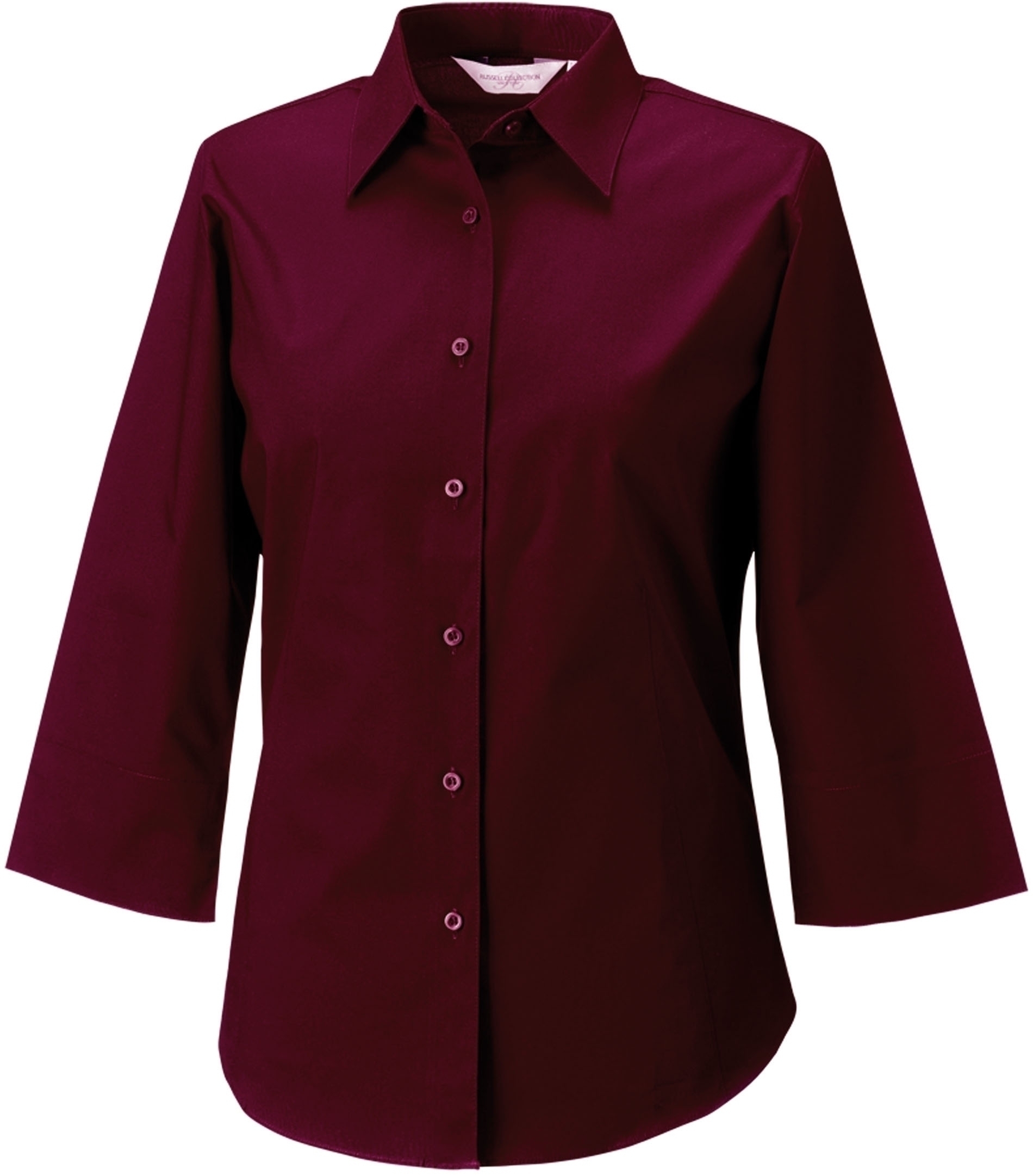 Chemise Stretch Ajustée Manches ¾ Femme Port Blanc, à personnaliser avec le logo de votre club. Chemise Stretch Ajustée Manches ¾ Femme Port Blanc