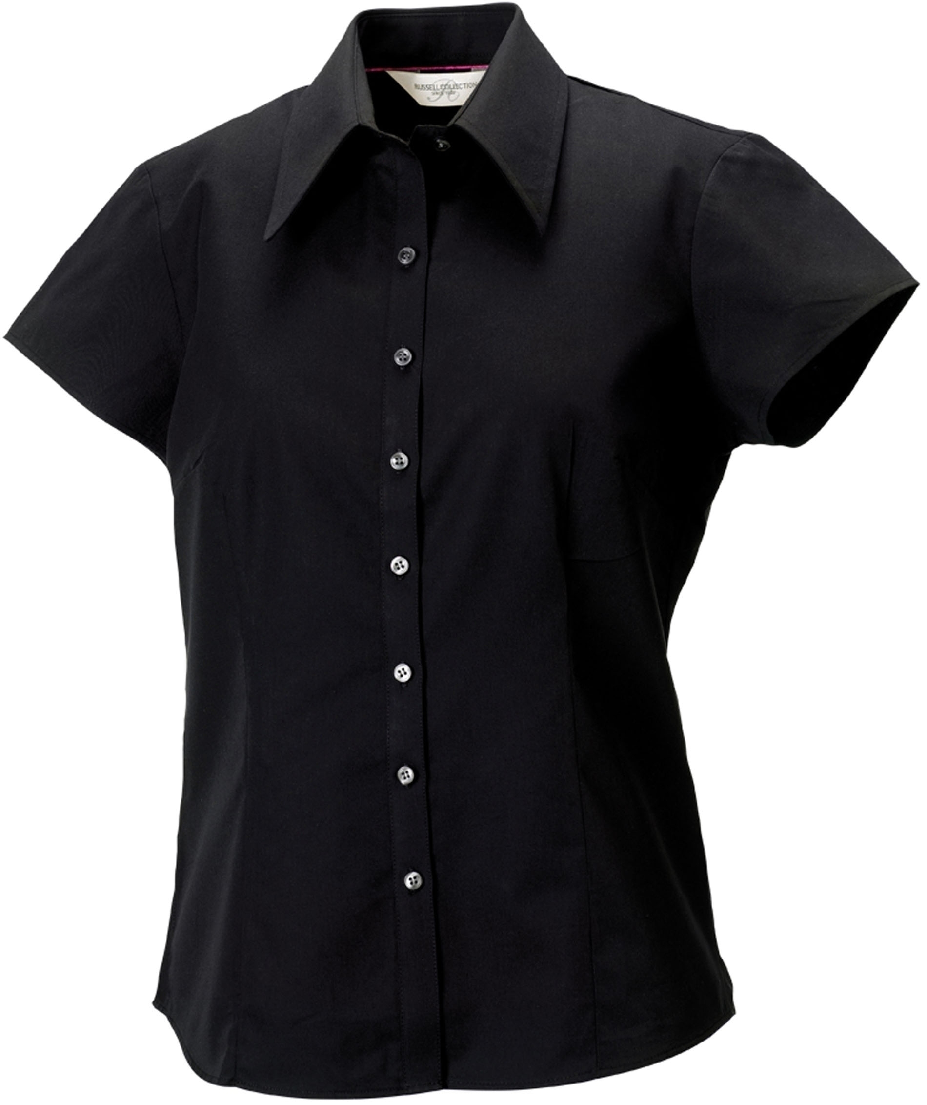 CHEMISE FEMME AVEC MANCHERONS TENCEL® Black Noir, à personnaliser avec le logo de votre club. CHEMISE FEMME AVEC MANCHERONS TENCEL® Black Noir