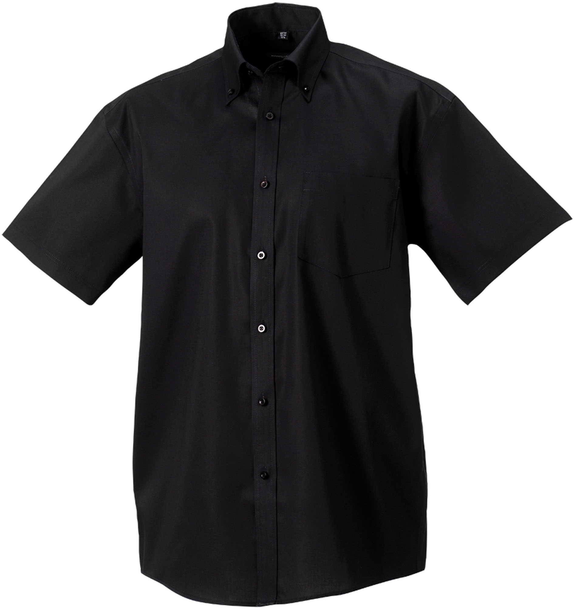 Chemise Ultimate Sans Repassage Classique Manches Courtes Homme Black Noir, à personnaliser avec le logo de votre club. Chemise Ultimate Sans Repassage Classique Manches Courtes Homme Black Noir