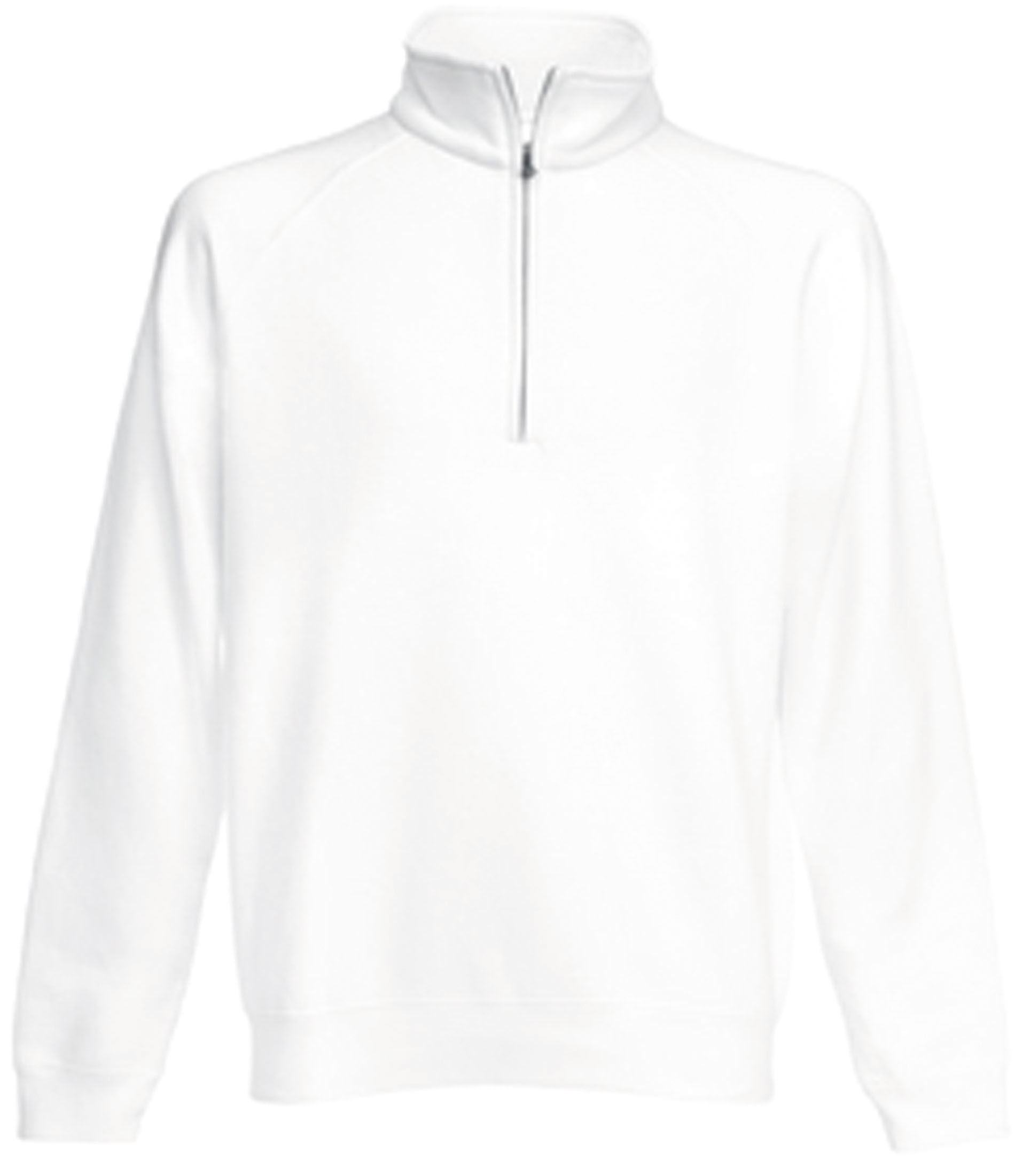 ZIP NECK SWEAT_Sweat-shirt col zippé White Blanc, à personnaliser avec le logo de votre club. ZIP NECK SWEAT_Sweat-shirt col zippé White Blanc