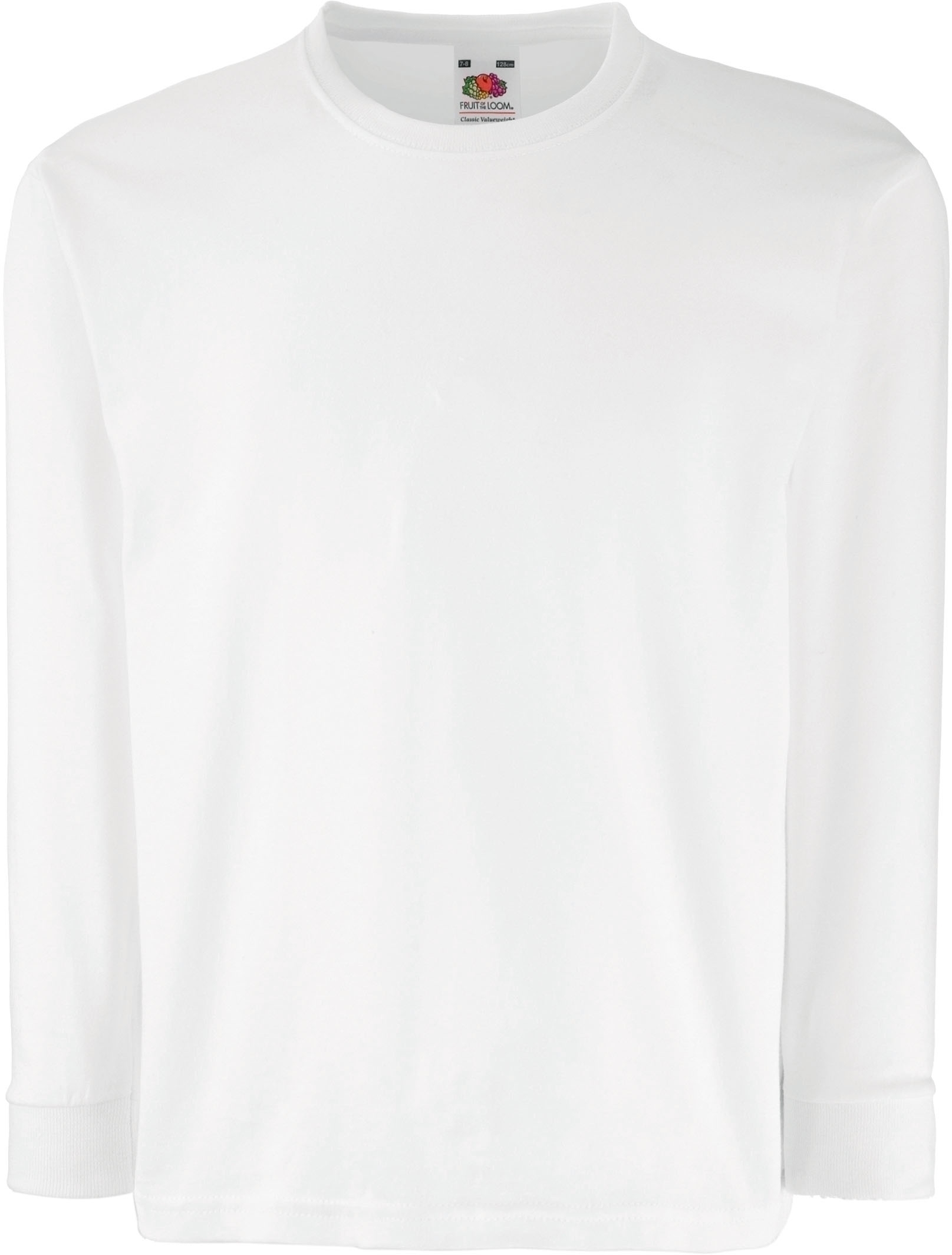 T-SHIRT ENFANT MANCHES LONGUES VALUEWEIGHT (61-007-0) White Blanc, à personnaliser avec le logo de votre club. T-SHIRT ENFANT MANCHES LONGUES VALUEWEIGHT (61-007-0) White Blanc
