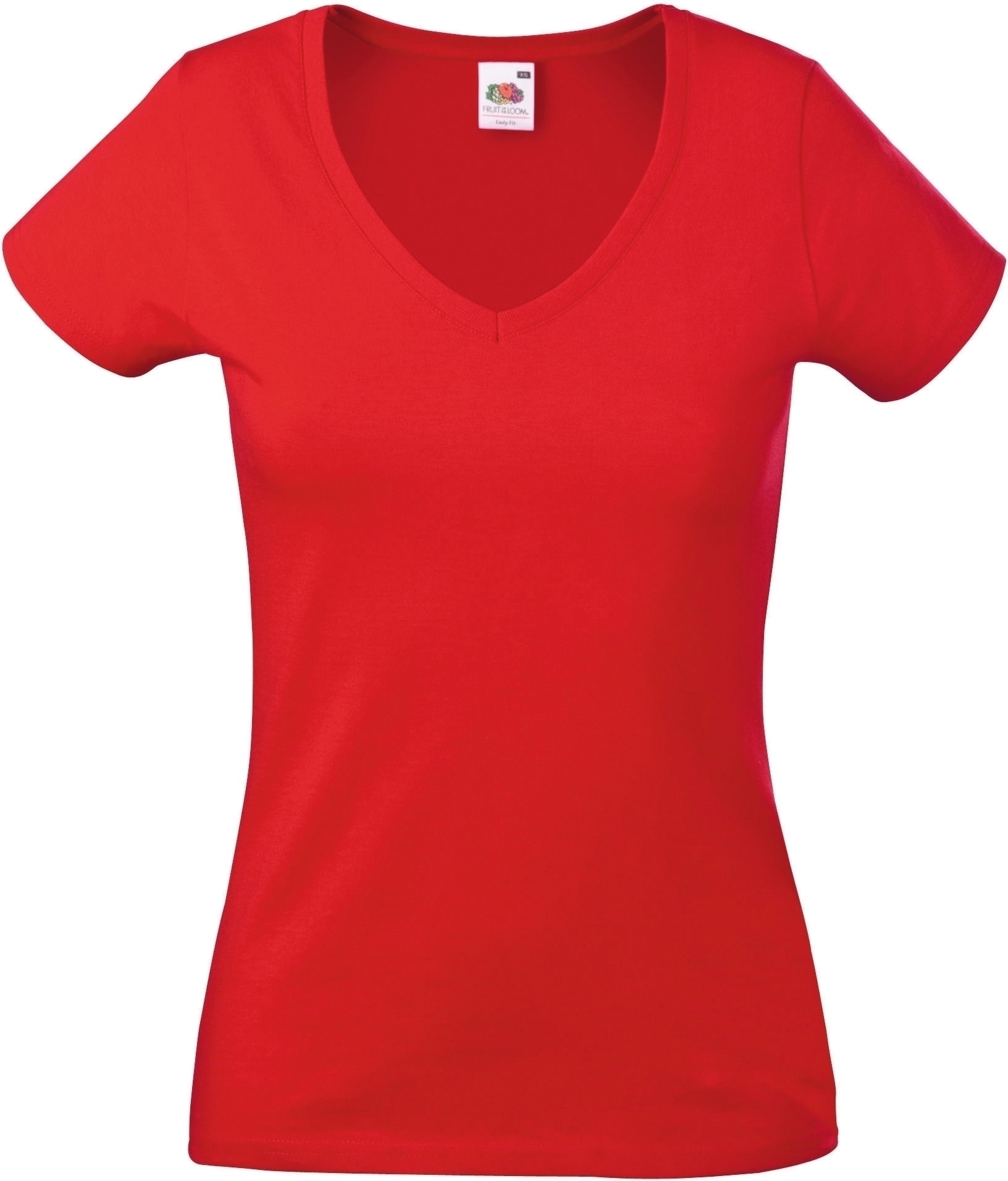 T-SHIRT FEMME COL V VALUEWEIGHT (61-398-0) Red Rouge, Ã personnaliser avec le logo de votre club. T-SHIRT FEMME COL V VALUEWEIGHT (61-398-0) Red Rouge