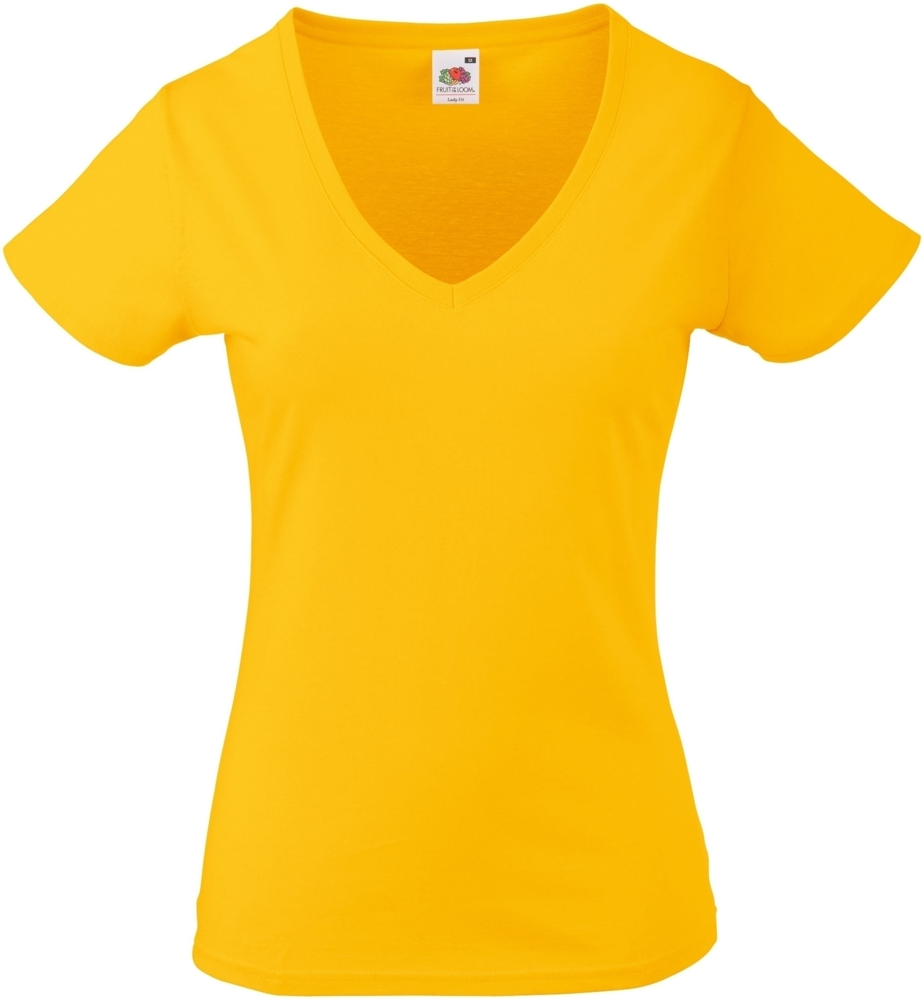 T-SHIRT FEMME COL V VALUEWEIGHT (61-398-0) Sunflower Jaune, Ã personnaliser avec le logo de votre club. T-SHIRT FEMME COL V VALUEWEIGHT (61-398-0) Sunflower Jaune
