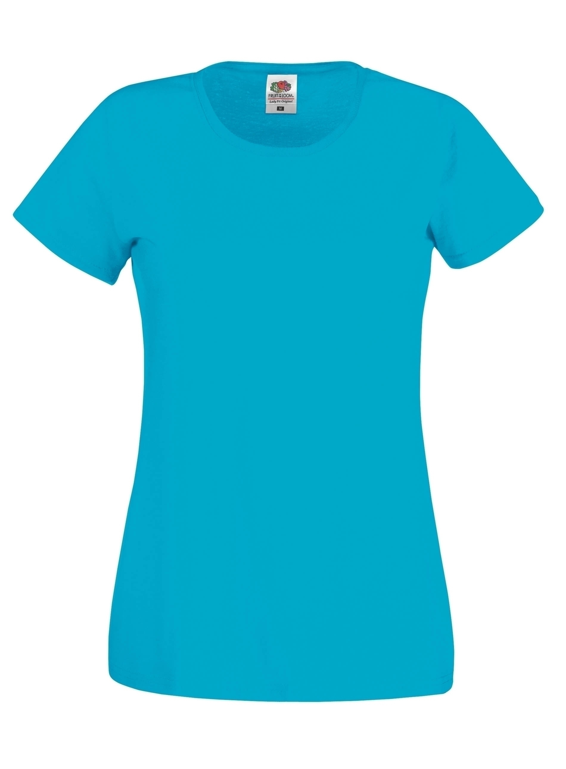 T-shirt Femme Original-T (Full Cut 61-420-0) Azur Blue Bleu, à personnaliser avec le logo de votre club. T-shirt Femme Original-T (Full Cut 61-420-0) Azur Blue Bleu