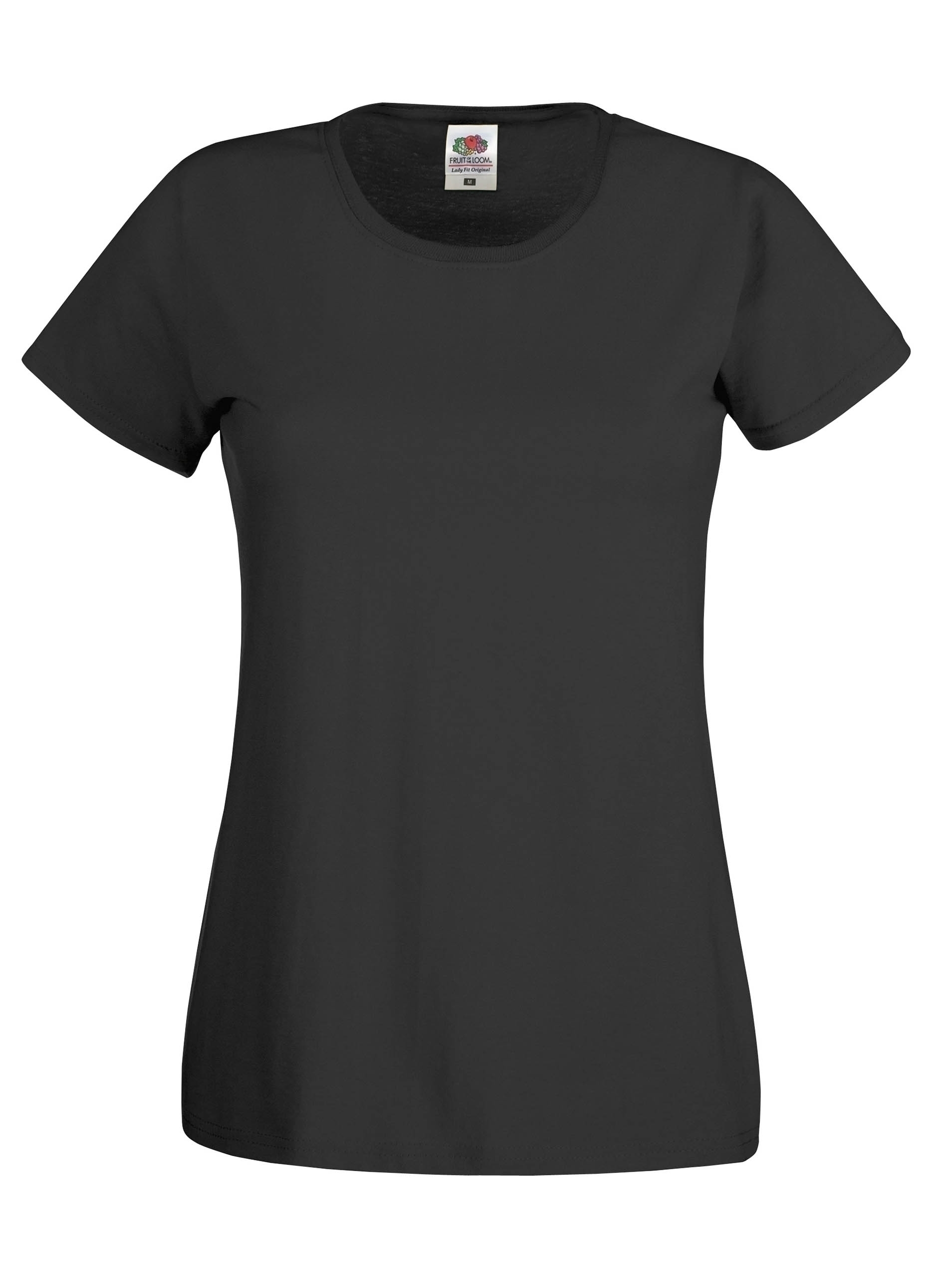 T-shirt Femme Original-T (Full Cut 61-420-0) Black Noir, à personnaliser avec le logo de votre club. T-shirt Femme Original-T (Full Cut 61-420-0) Black Noir