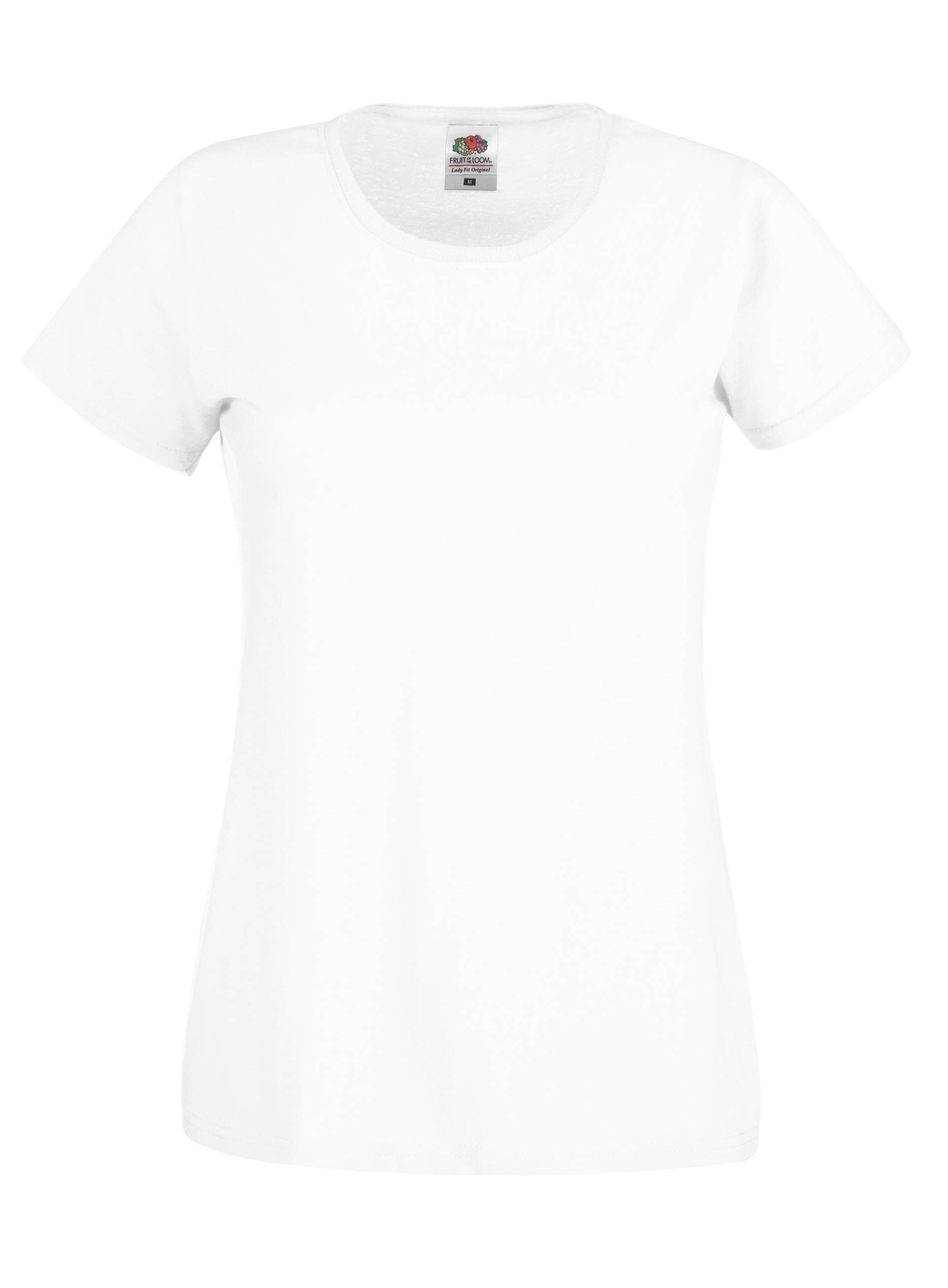 T-shirt Femme Original-T (Full Cut 61-420-0) White Blanc, à personnaliser avec le logo de votre club. T-shirt Femme Original-T (Full Cut 61-420-0) White Blanc