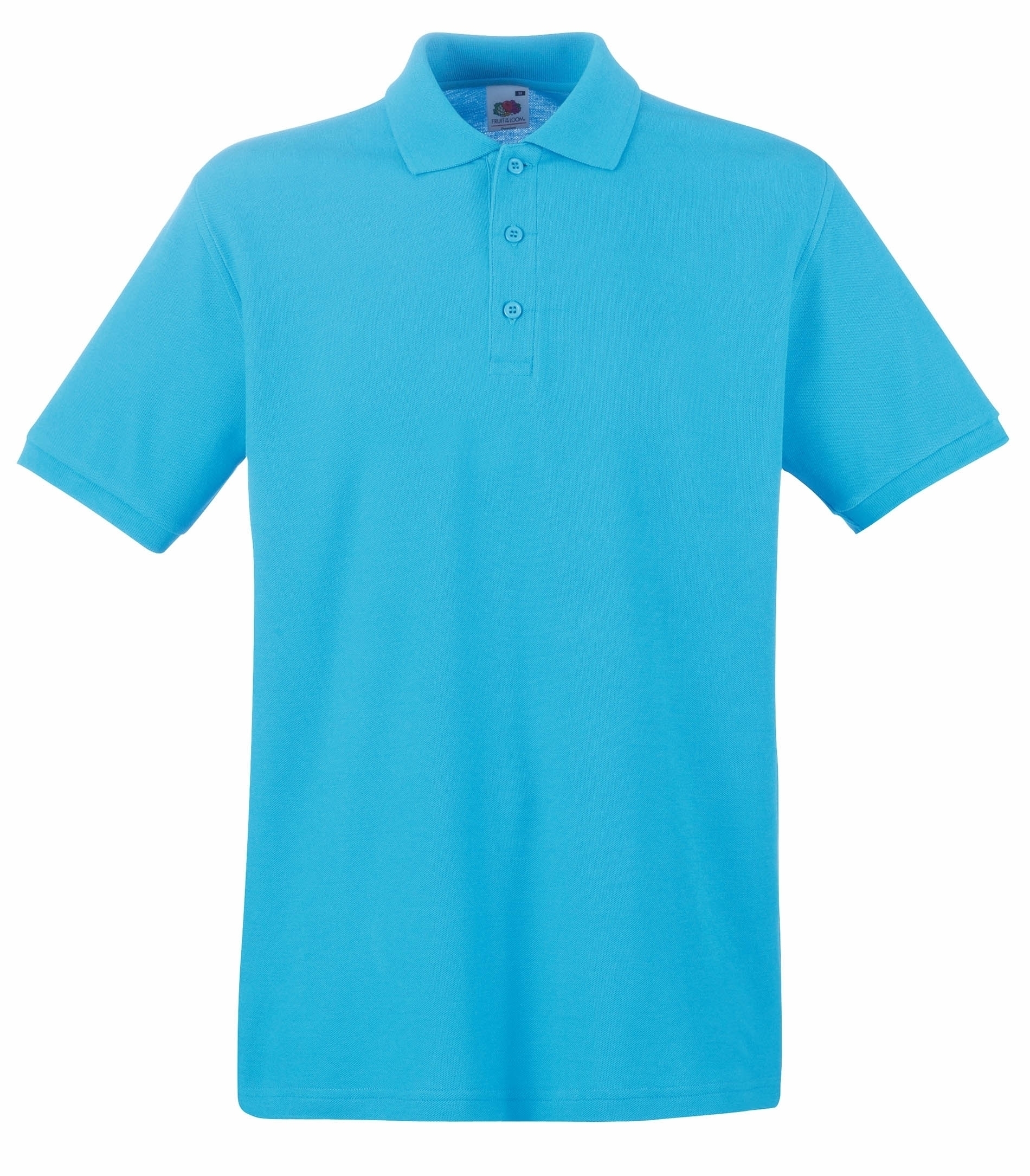 POLO PREMIUM (63-218-0) Azur Blue Bleu, à personnaliser avec le logo de votre club. POLO PREMIUM (63-218-0) Azur Blue Bleu